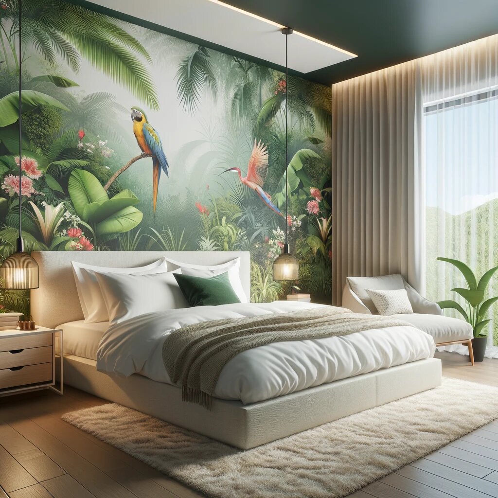 Chambre papier peint jungle​